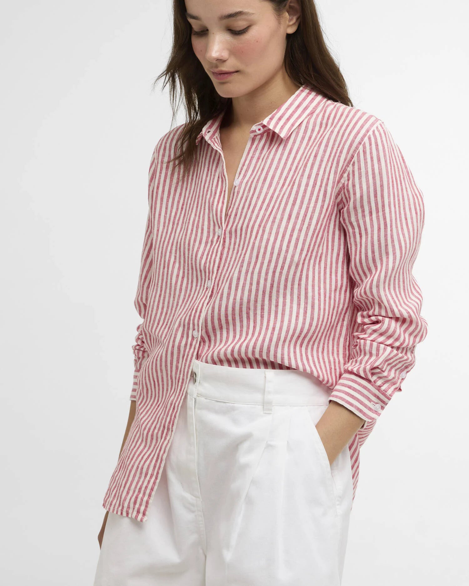 Barbour White Fern Shorts #Colour_White