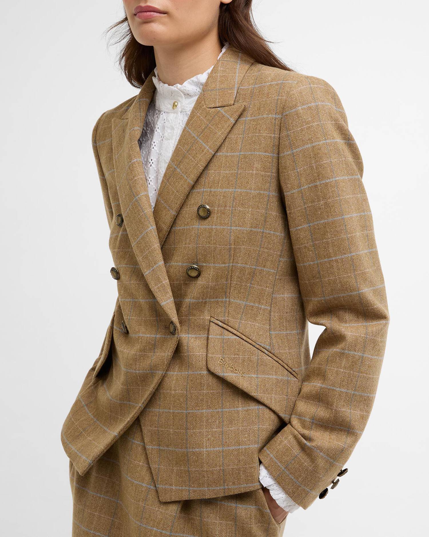 Barbour Soft Blue Wisteria Tailored Blazer #Colour_Soft Blue