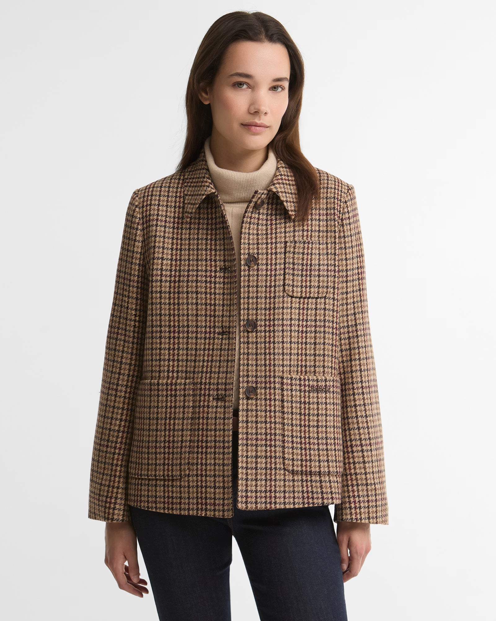 Barbour Austen Tailored Jacket #Colour_Classic Beige Check