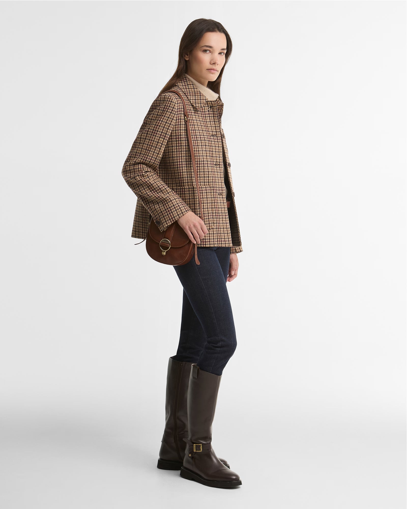 Barbour Austen Tailored Jacket #Colour_Classic Beige Check