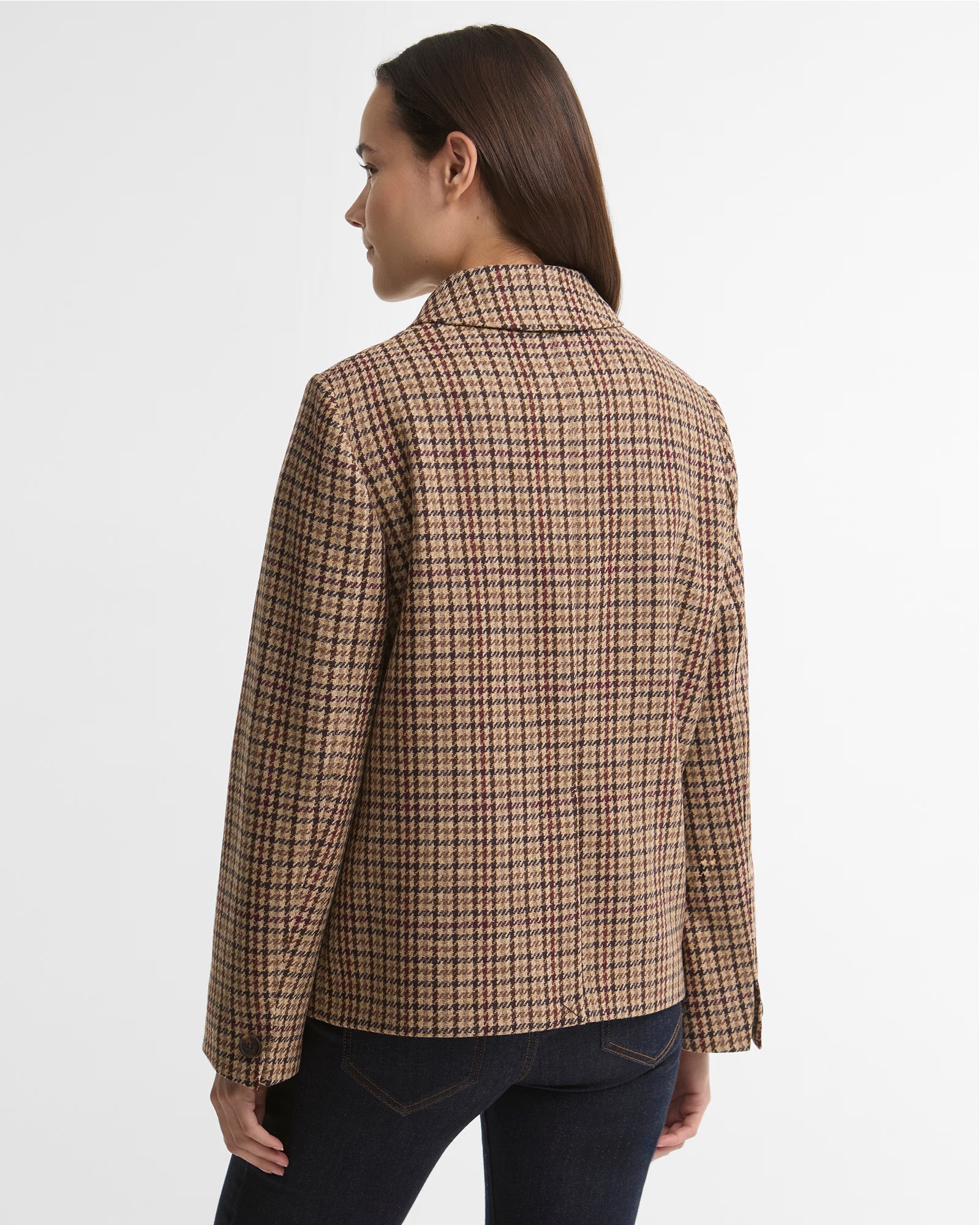 Barbour Austen Tailored Jacket #Colour_Classic Beige Check
