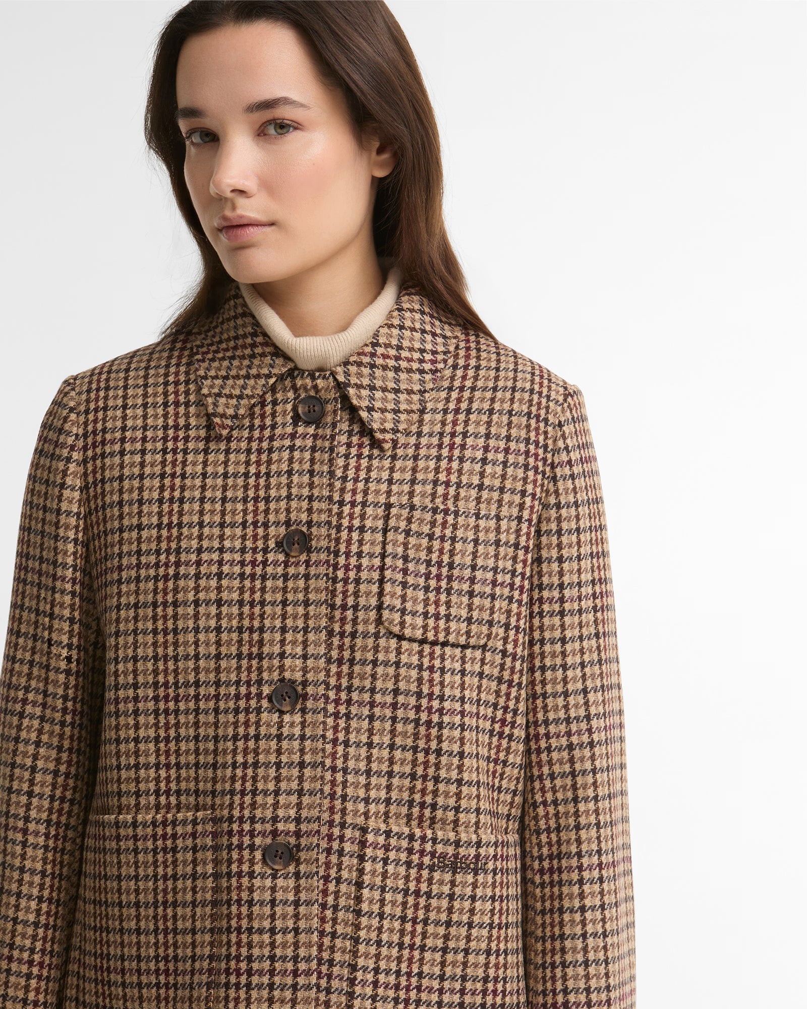 Barbour Austen Tailored Jacket #Colour_Classic Beige Check