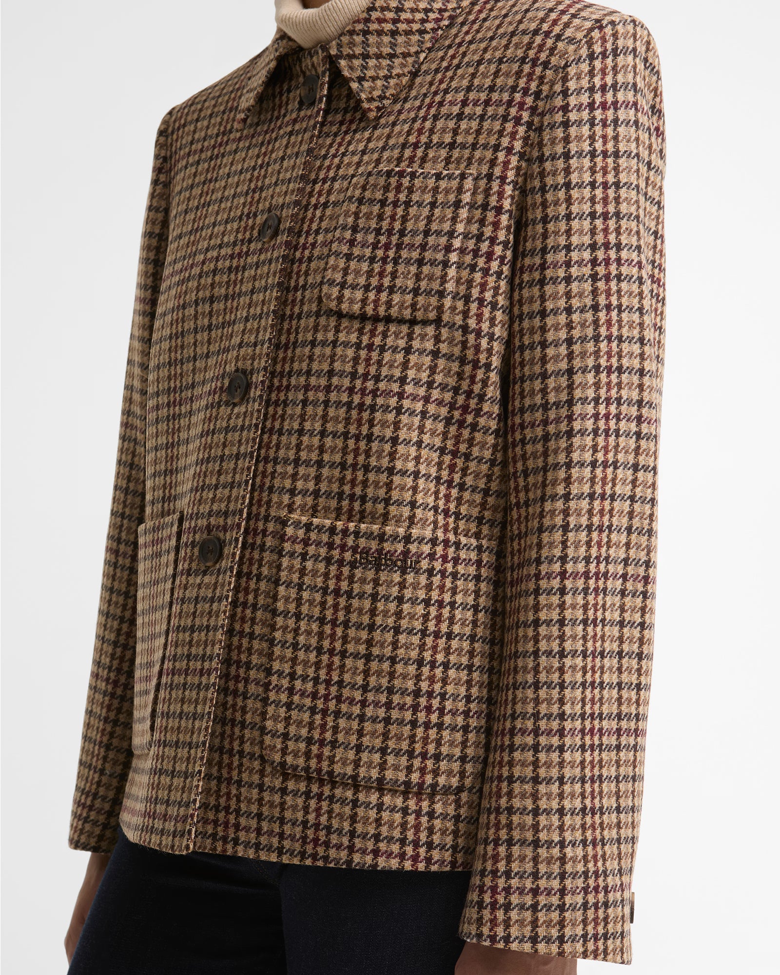 Barbour Austen Tailored Jacket #Colour_Classic Beige Check