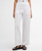 Barbour White/Dark Navy Stripe Sloane Trousers #Colour_White/Dark Navy Stripe
