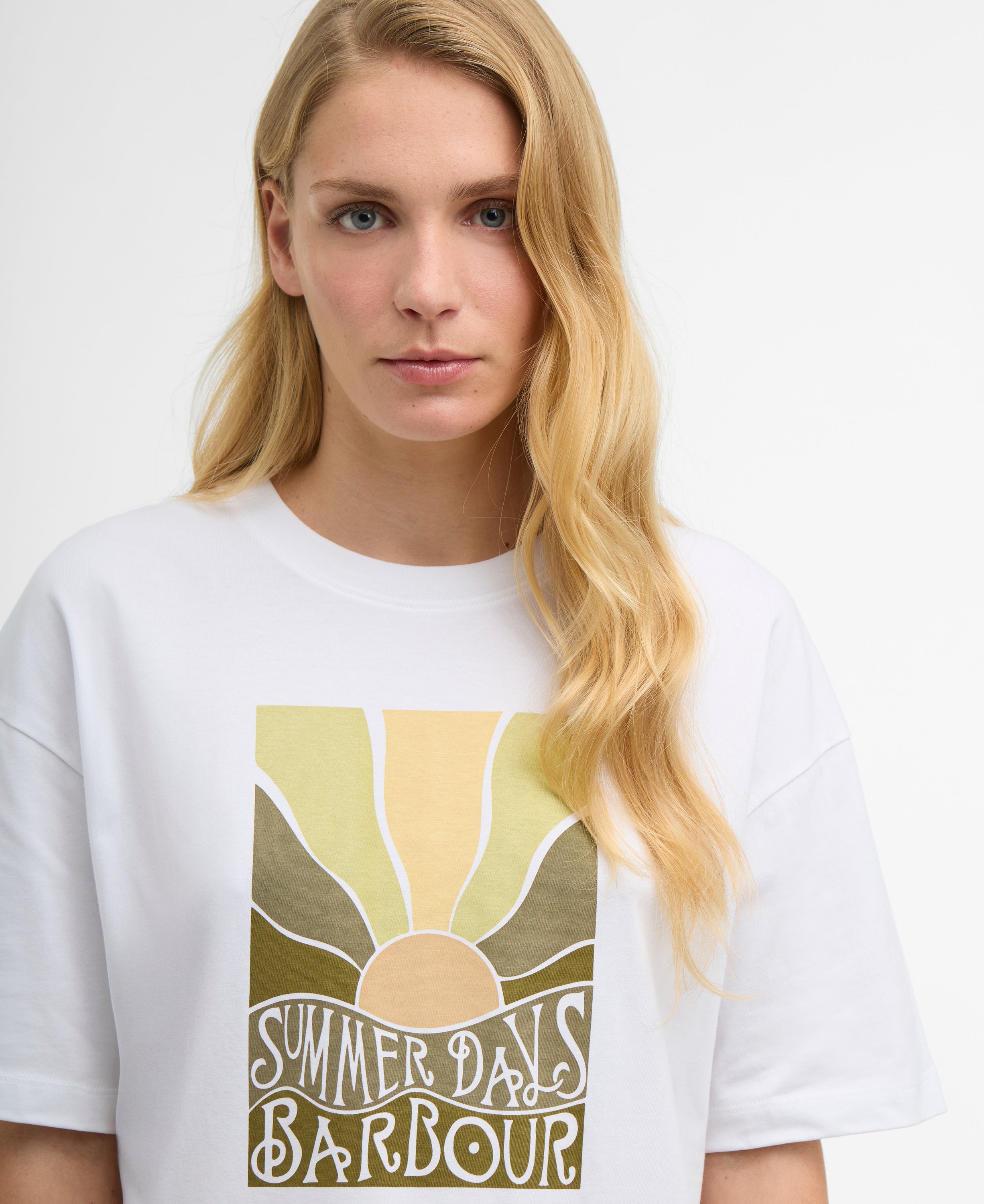 Barbour White Melody T-Shirt #Colour_White