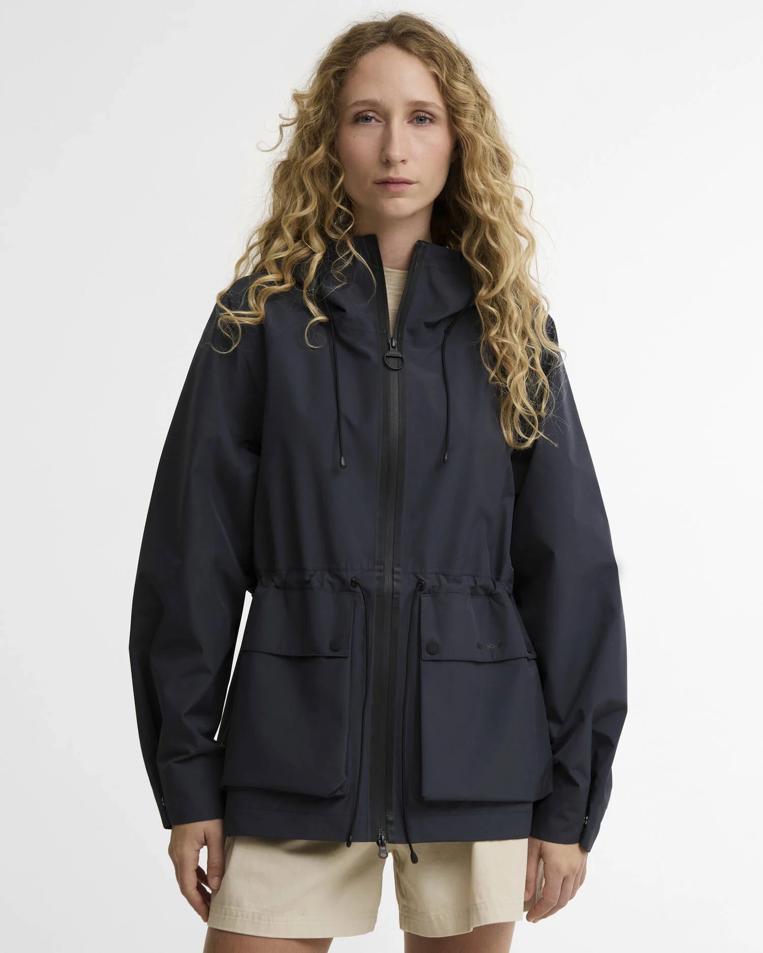 Barbour Dusk Grey/Fondant Dovecragg Waterproof Jacket #Colour_Dusk Grey/Fondant