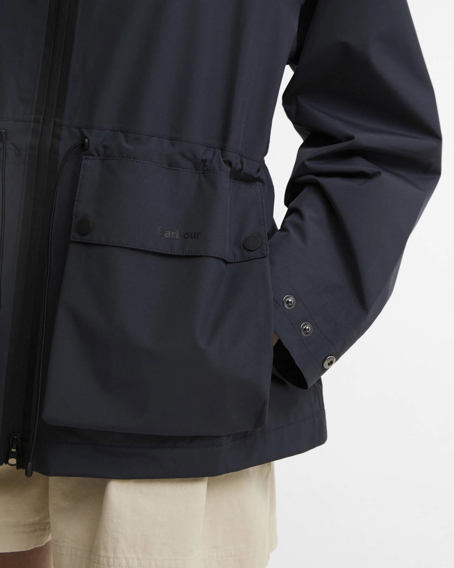 Barbour Dusk Grey/Fondant Dovecragg Waterproof Jacket #Colour_Dusk Grey/Fondant