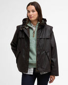 Barbour Rustic/Ancient Ornella Wax Jacket #Colour_Rustic/Ancient