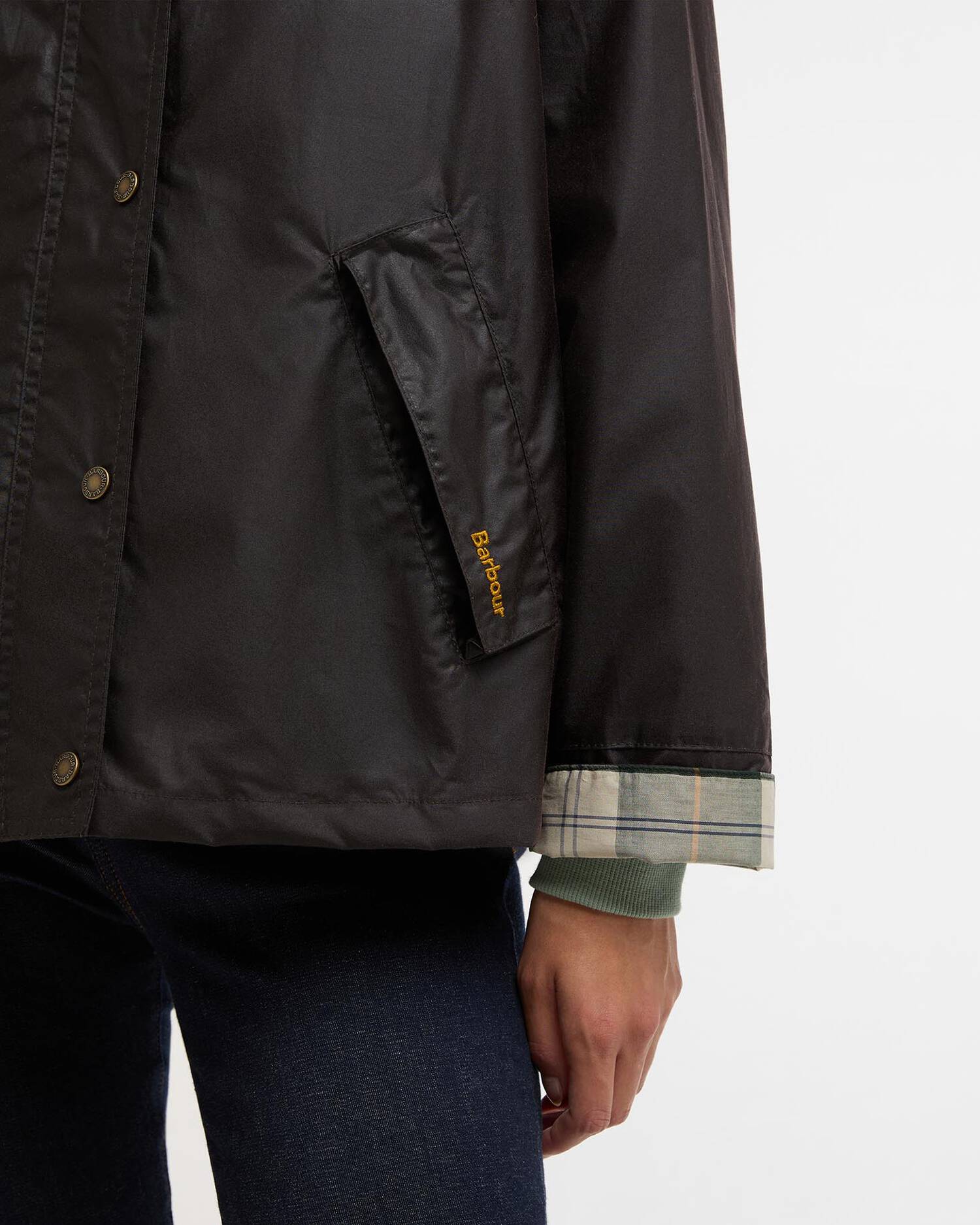 Barbour Rustic/Ancient Ornella Wax Jacket #Colour_Rustic/Ancient
