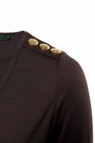 Long Sleeve V-Neck Tee -    coffee -  XL - View 90