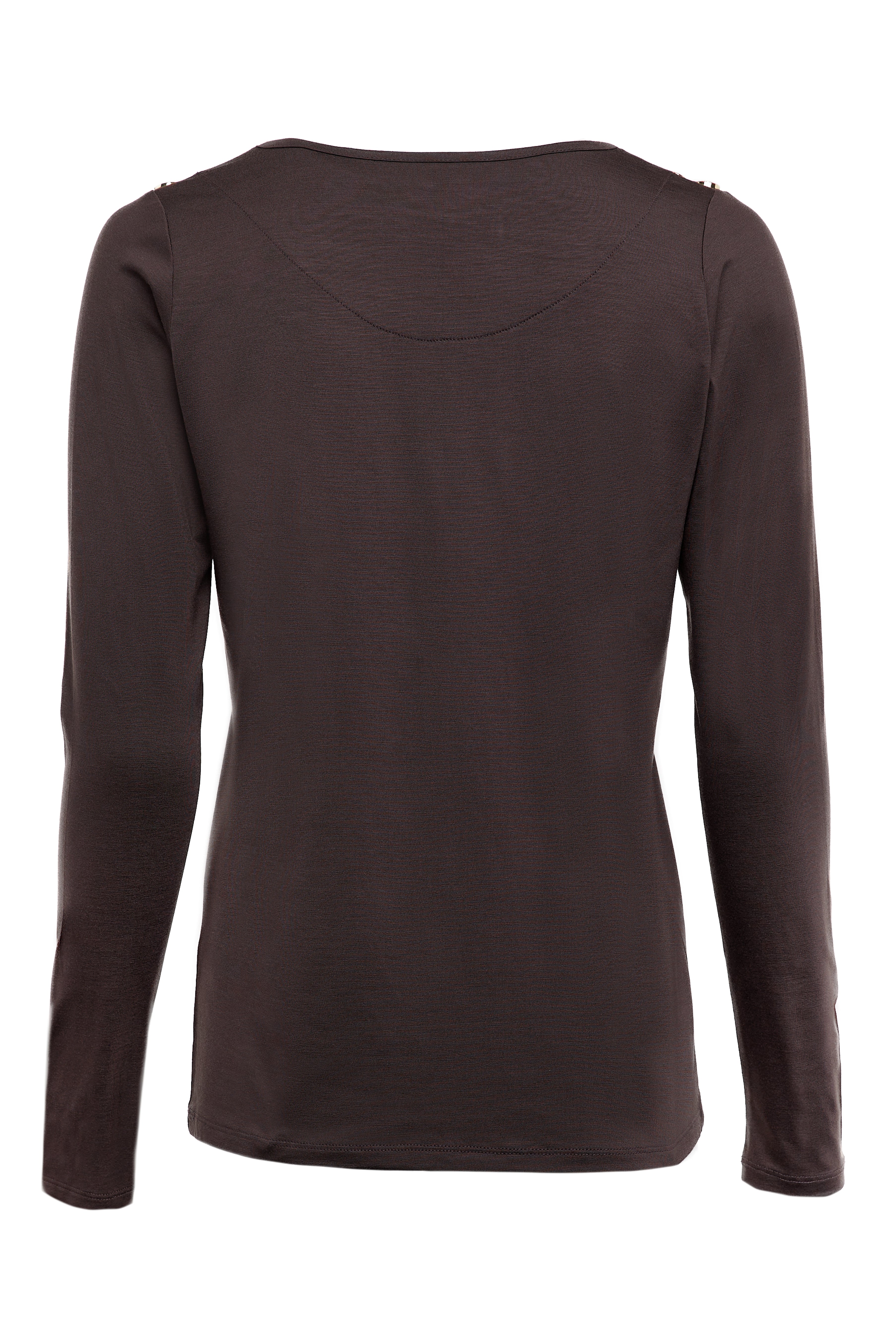 Long Sleeve V-Neck Tee -    coffee -  XL - View 88