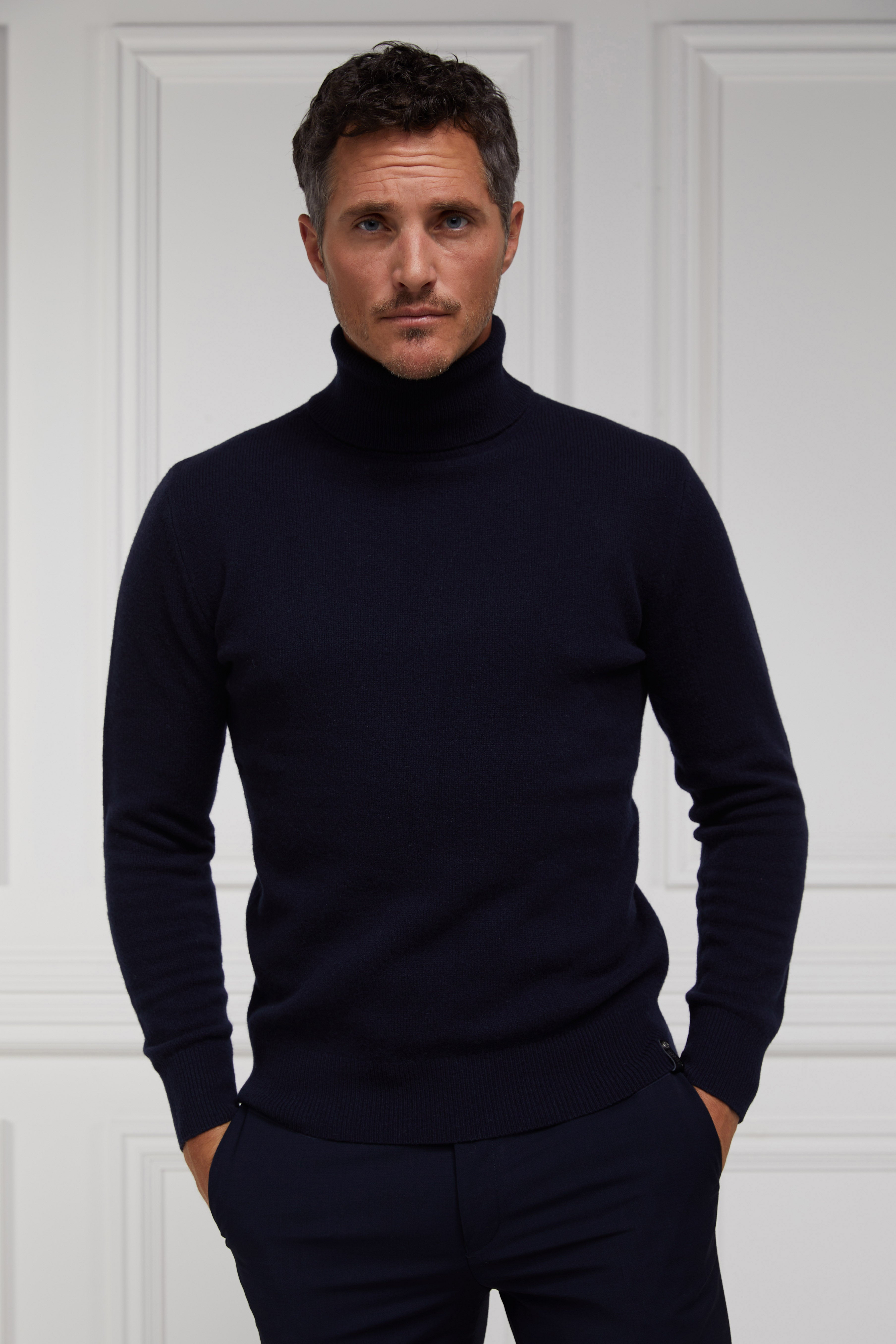 Byron Roll Neck Knit -    navy -  XXL - View 170