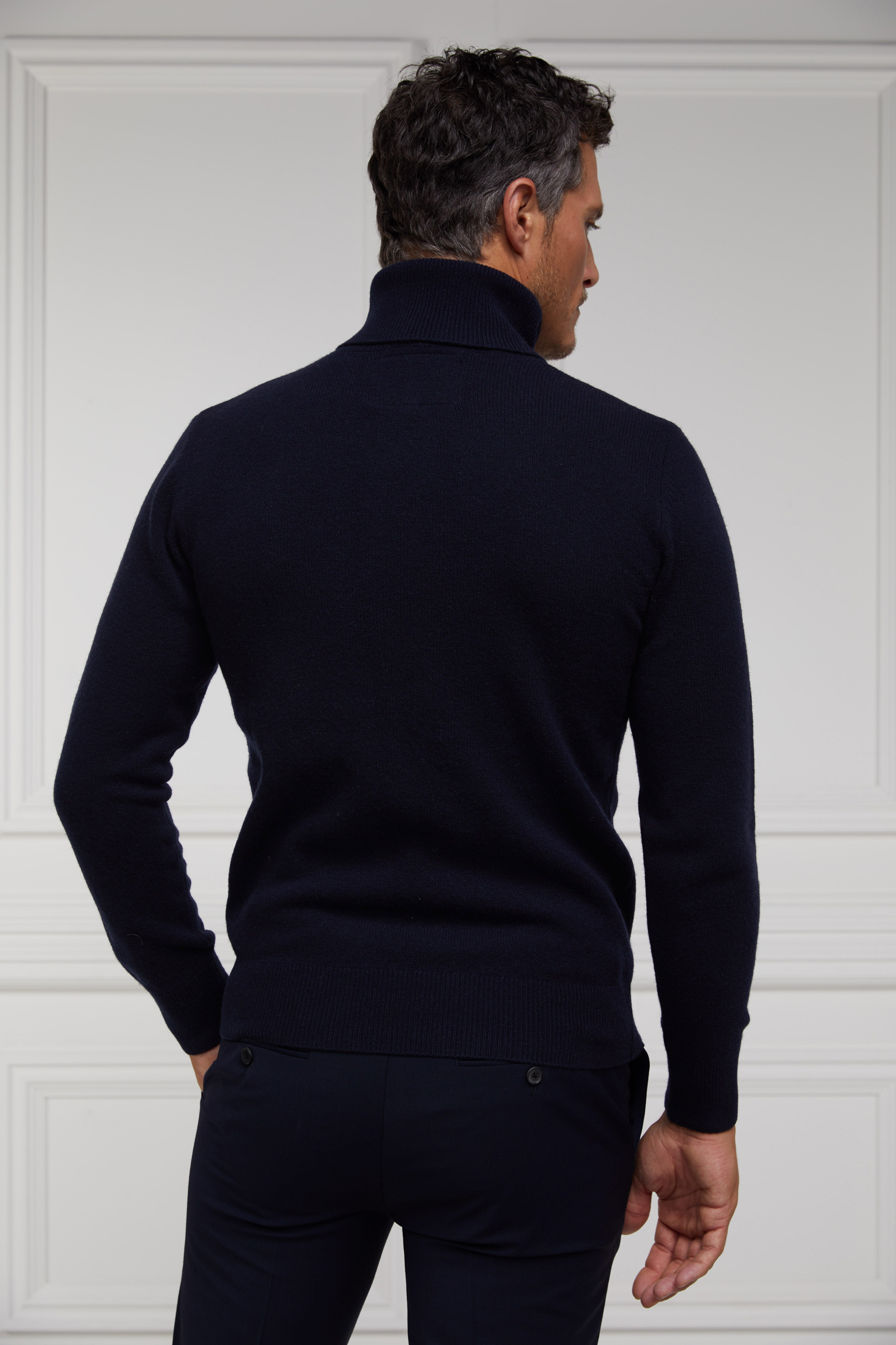 Byron Roll Neck Knit -    navy -  XXL - View 175