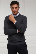 Byron Crew Neck Knit -    charcoal -  XXL