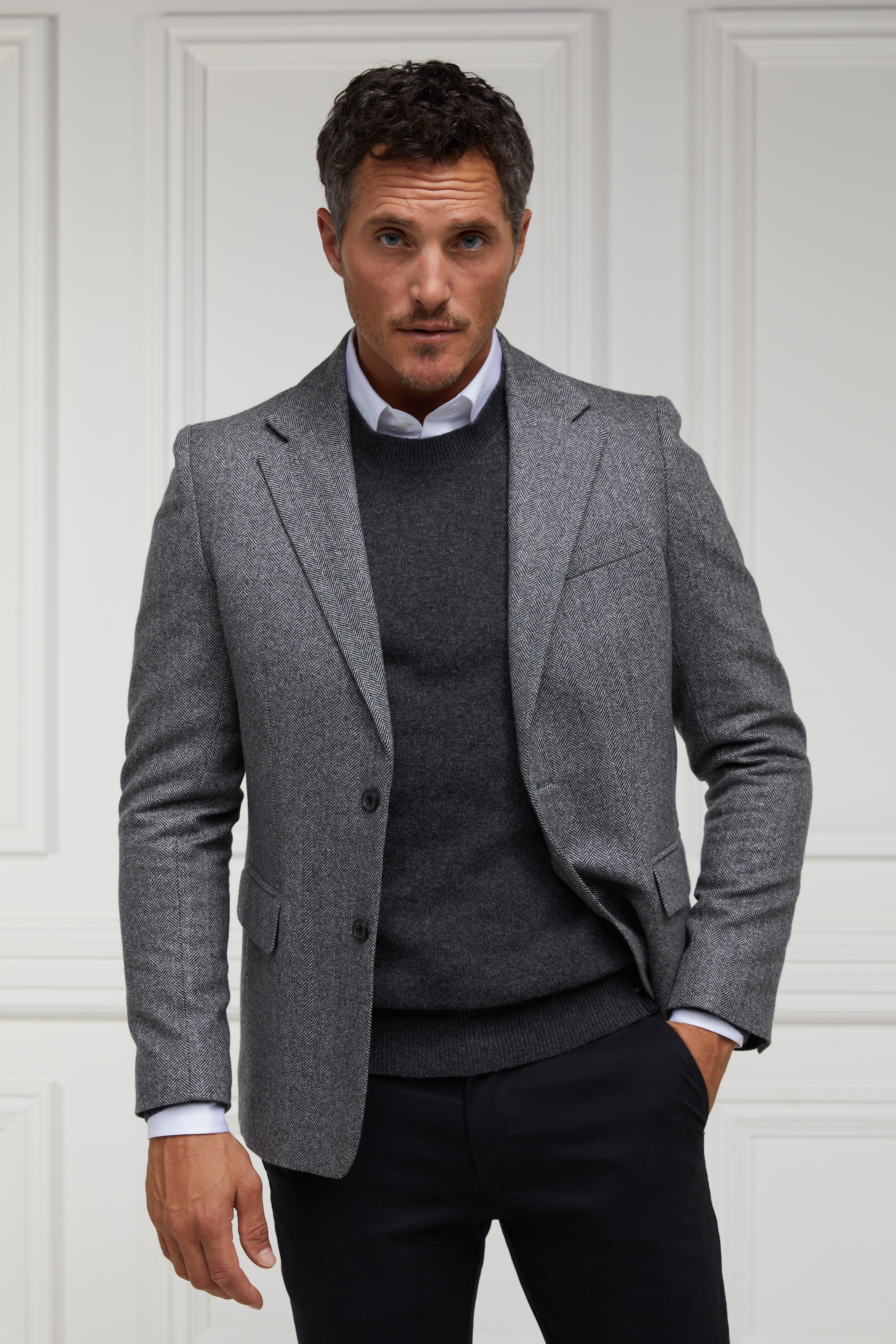 Byron Crew Neck Knit -    charcoal -  XXL - View 108