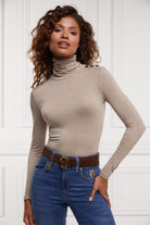 Essential Roll Neck -    oatmeal -  L
