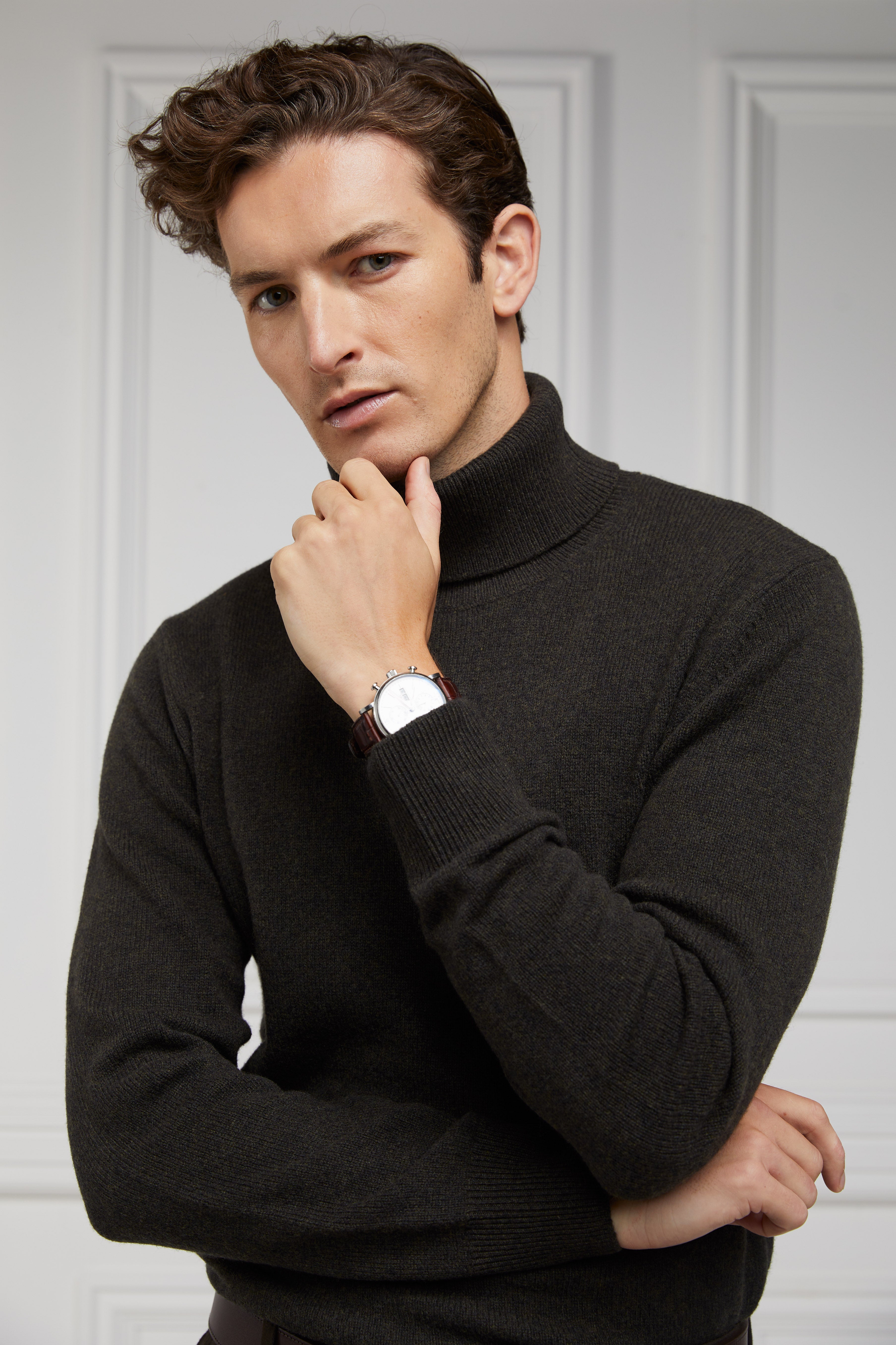 Byron Roll Neck Knit -    moss -  XXL - View 152