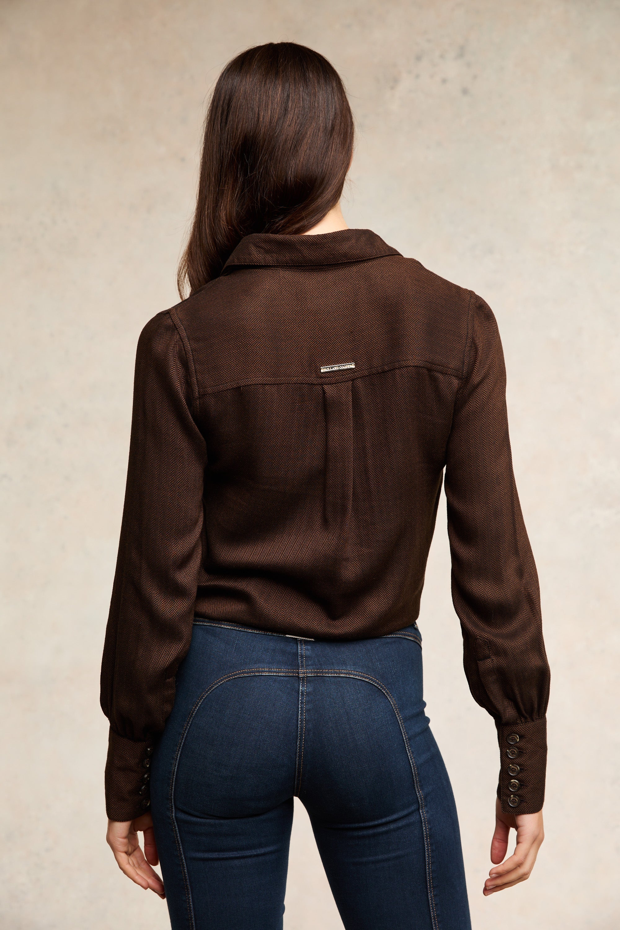 Heritage Shirt -   tobacco herringbone -  UK8 - View 178