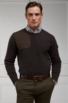Country Crew Neck Knit -    chocolate -  XXL - View 136