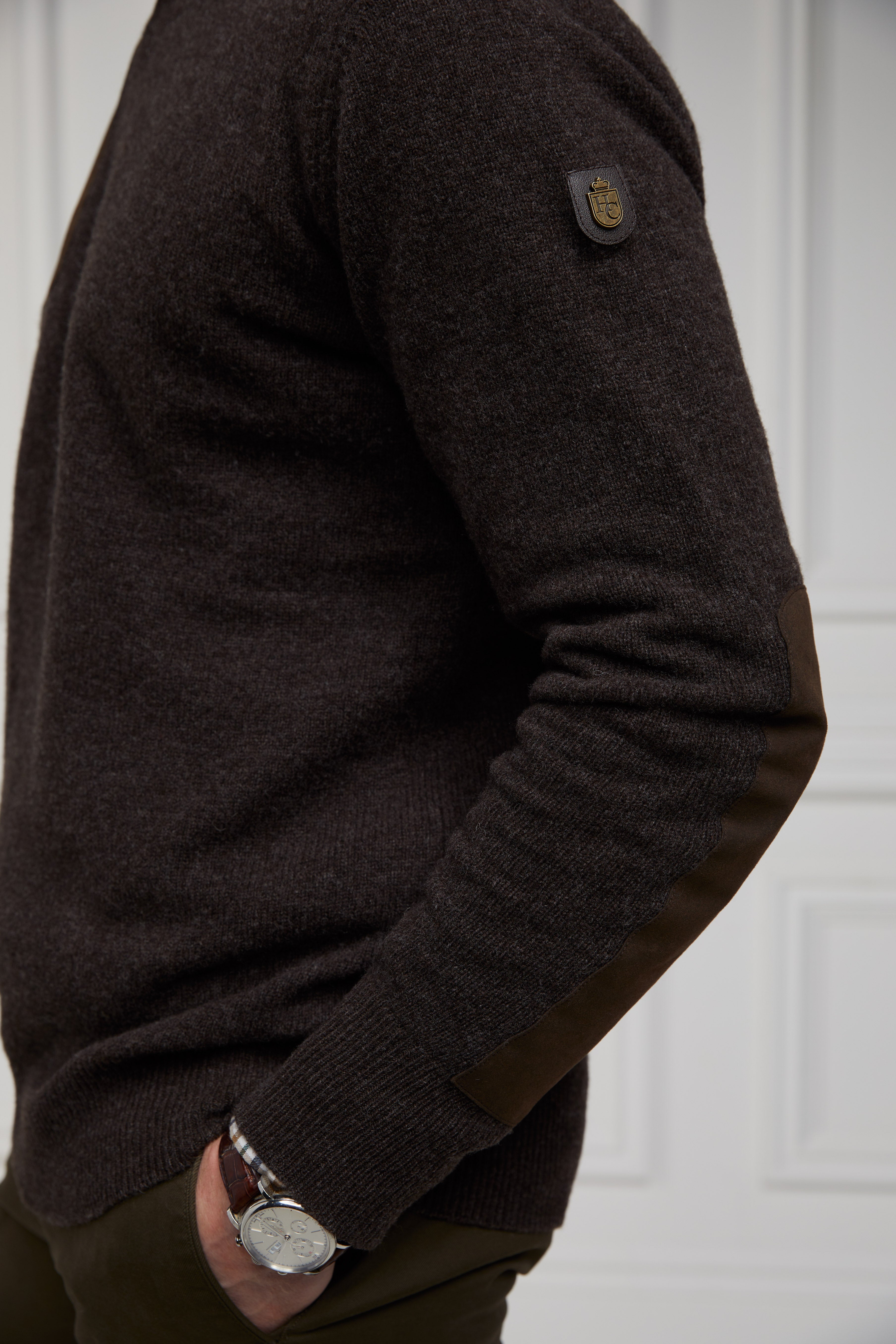 Country Crew Neck Knit -    chocolate -  XXL - View 132