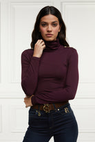 Essential Roll Neck -    burgundy -  L