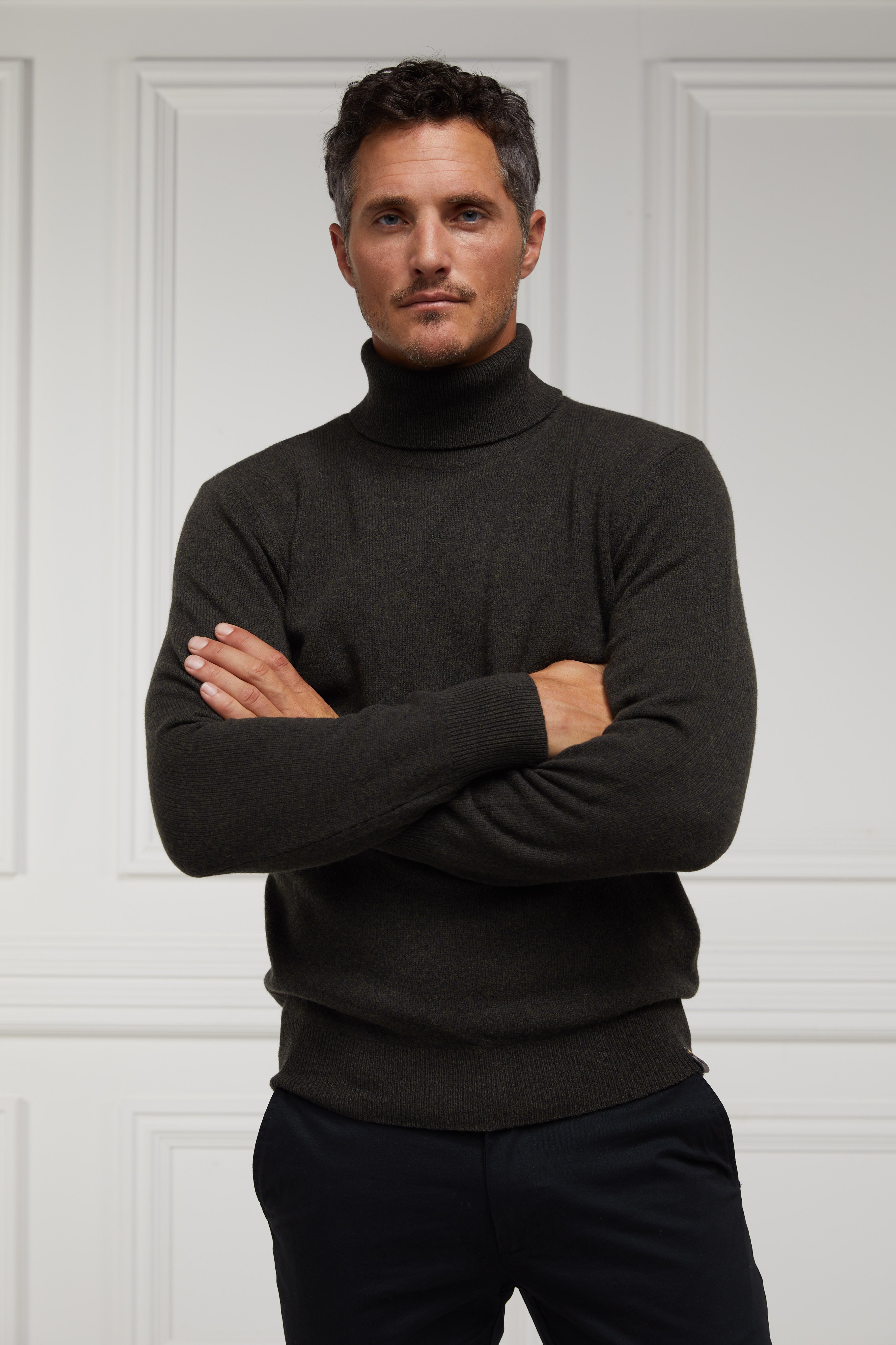 Byron Roll Neck Knit -    charcoal -  XXL