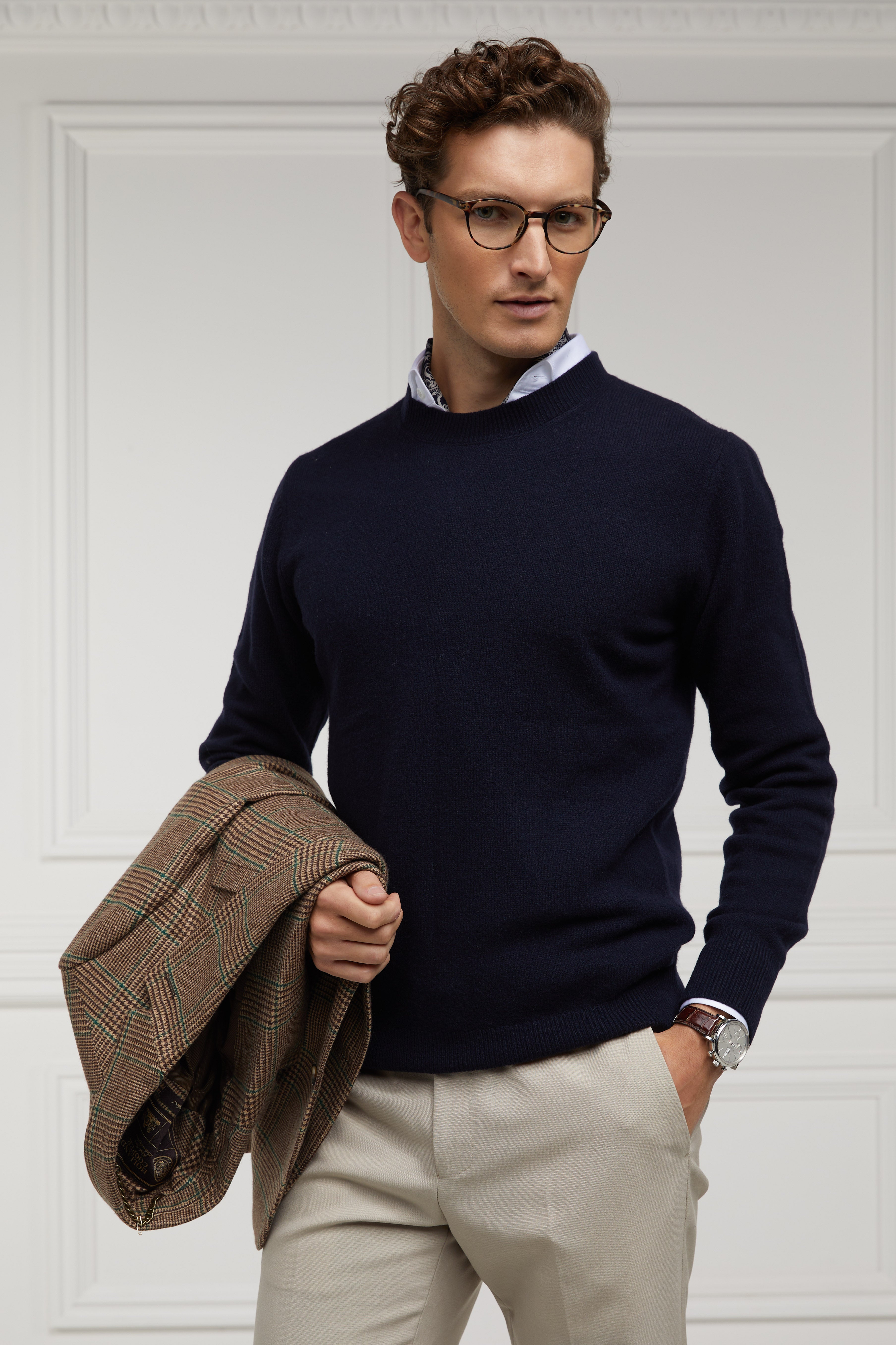 Byron Crew Neck Knit -    navy -  XXL - View 112