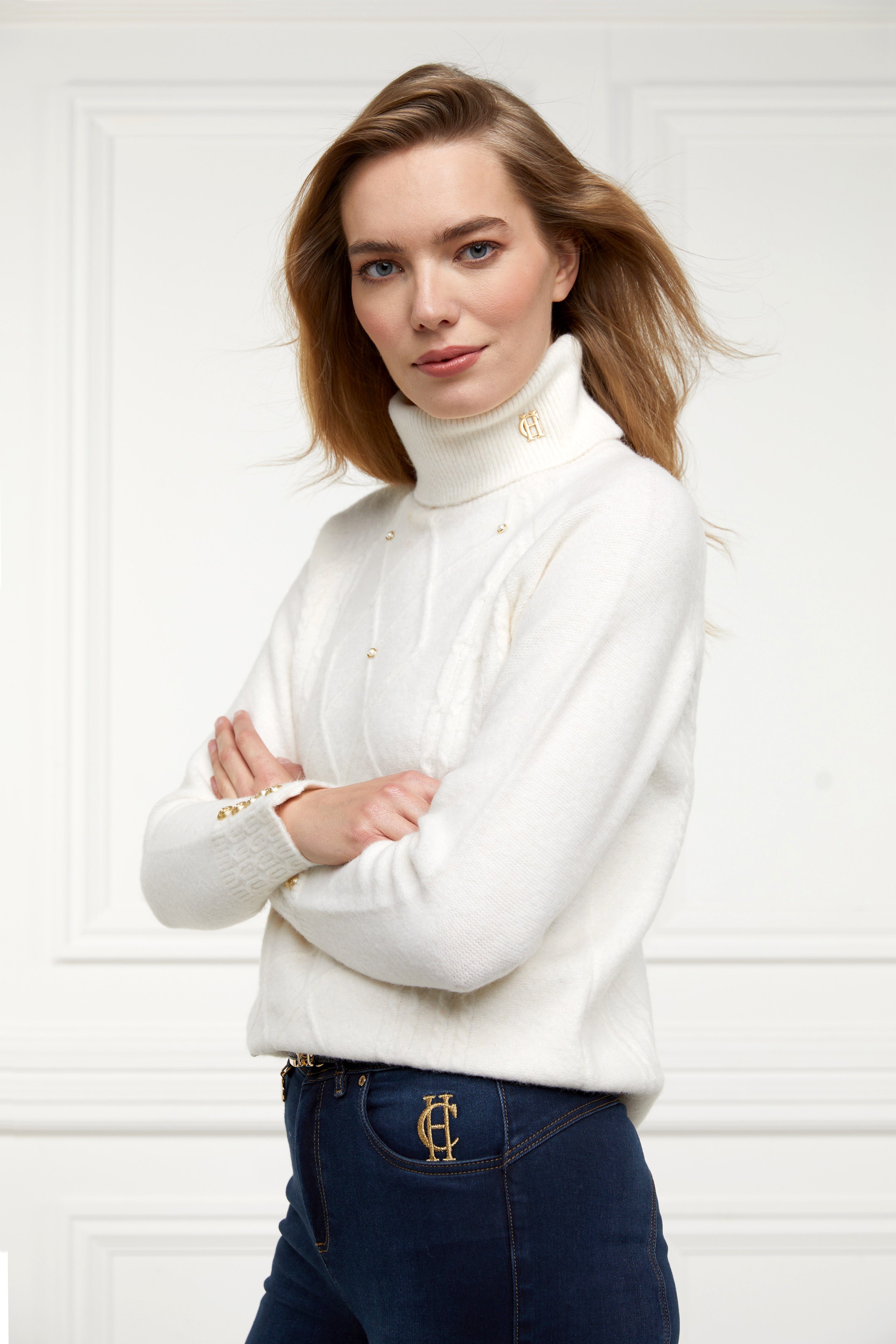 Harlow Roll Neck Knit -    ecru -  XL - View 31