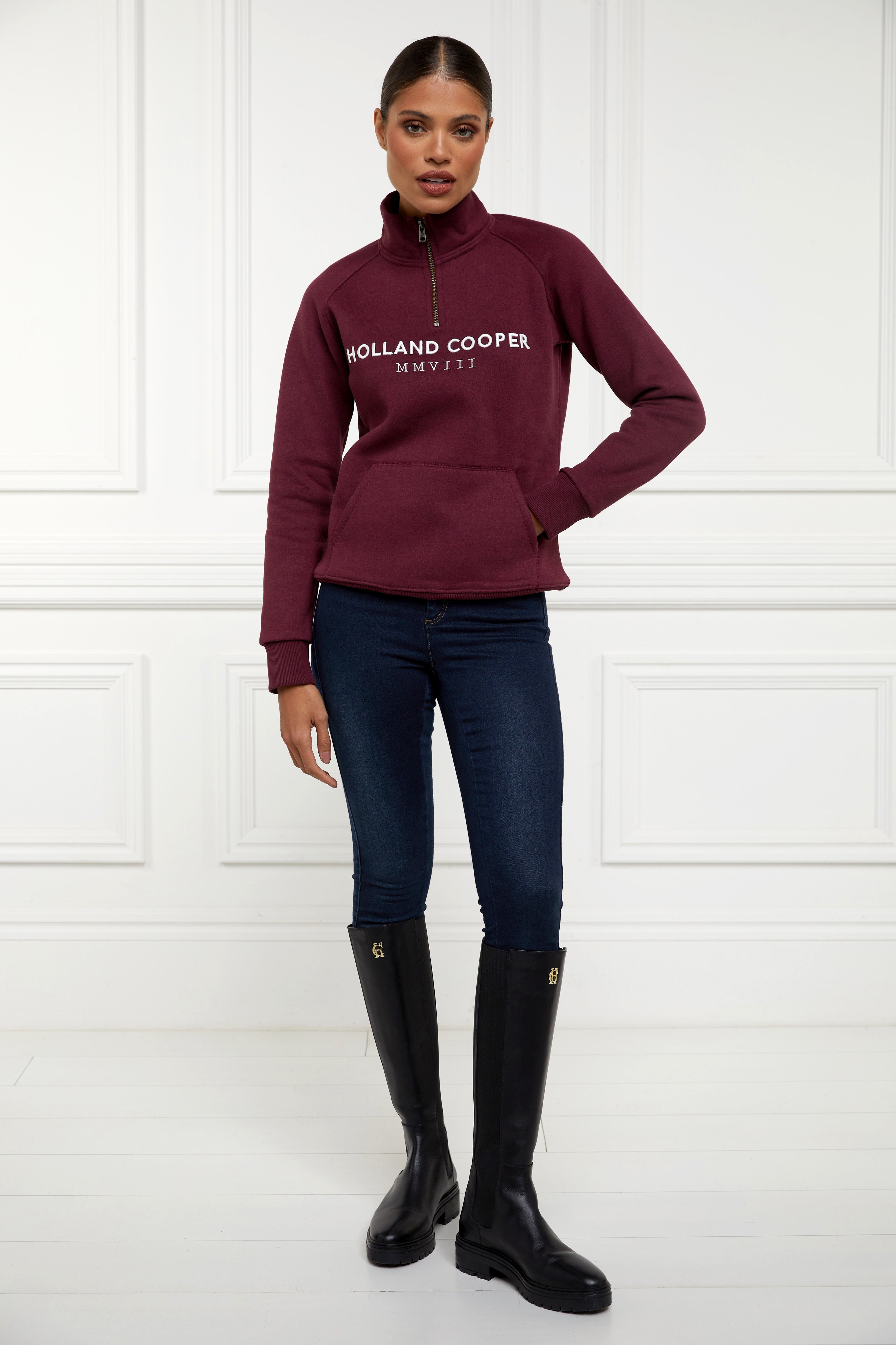 Sporting Heritage Zip -   henley merlot -  XL - View 151