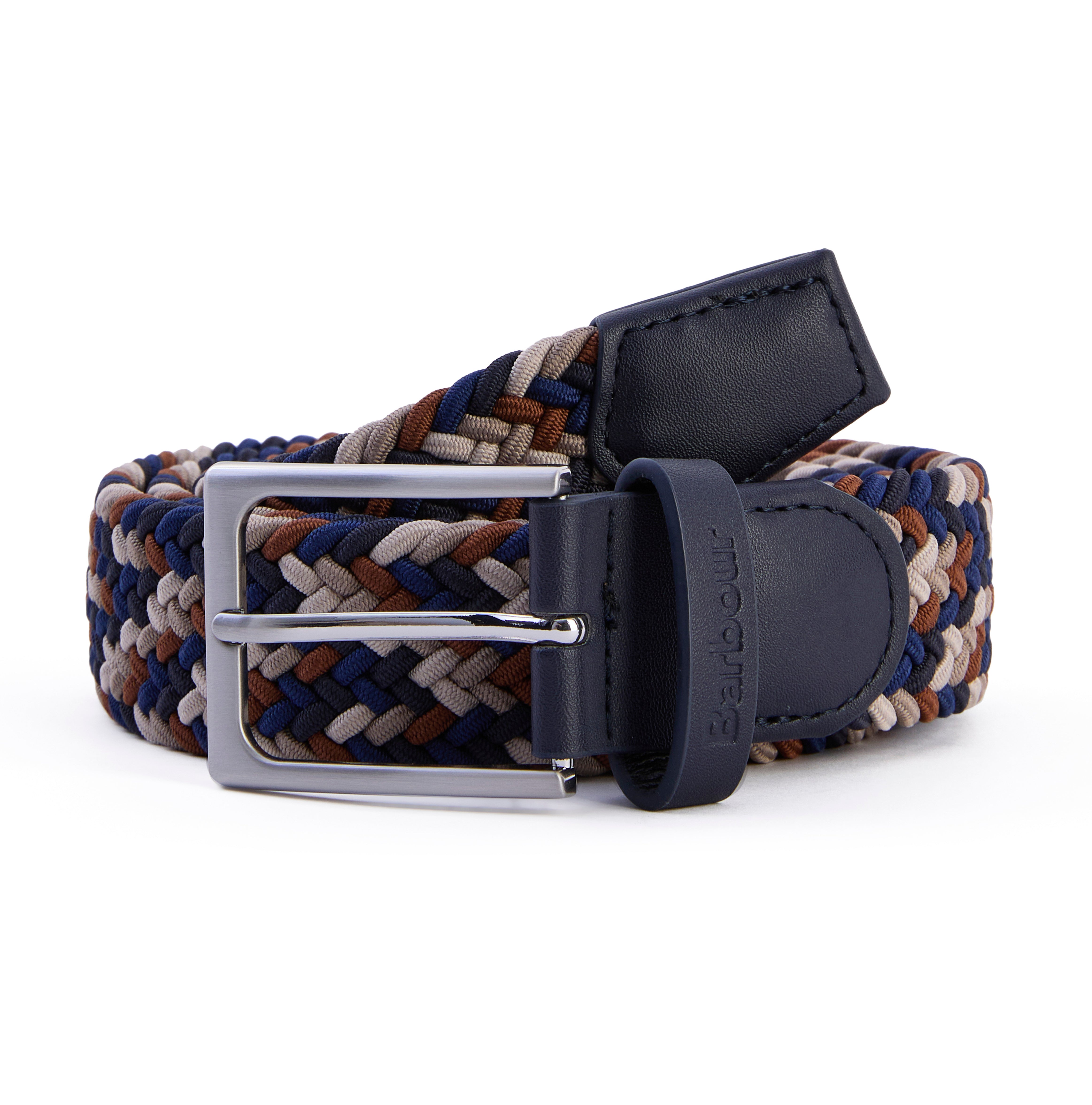 Barbour Navy/Rust Mix Ford Belt #Colour_Navy/Rust Mix