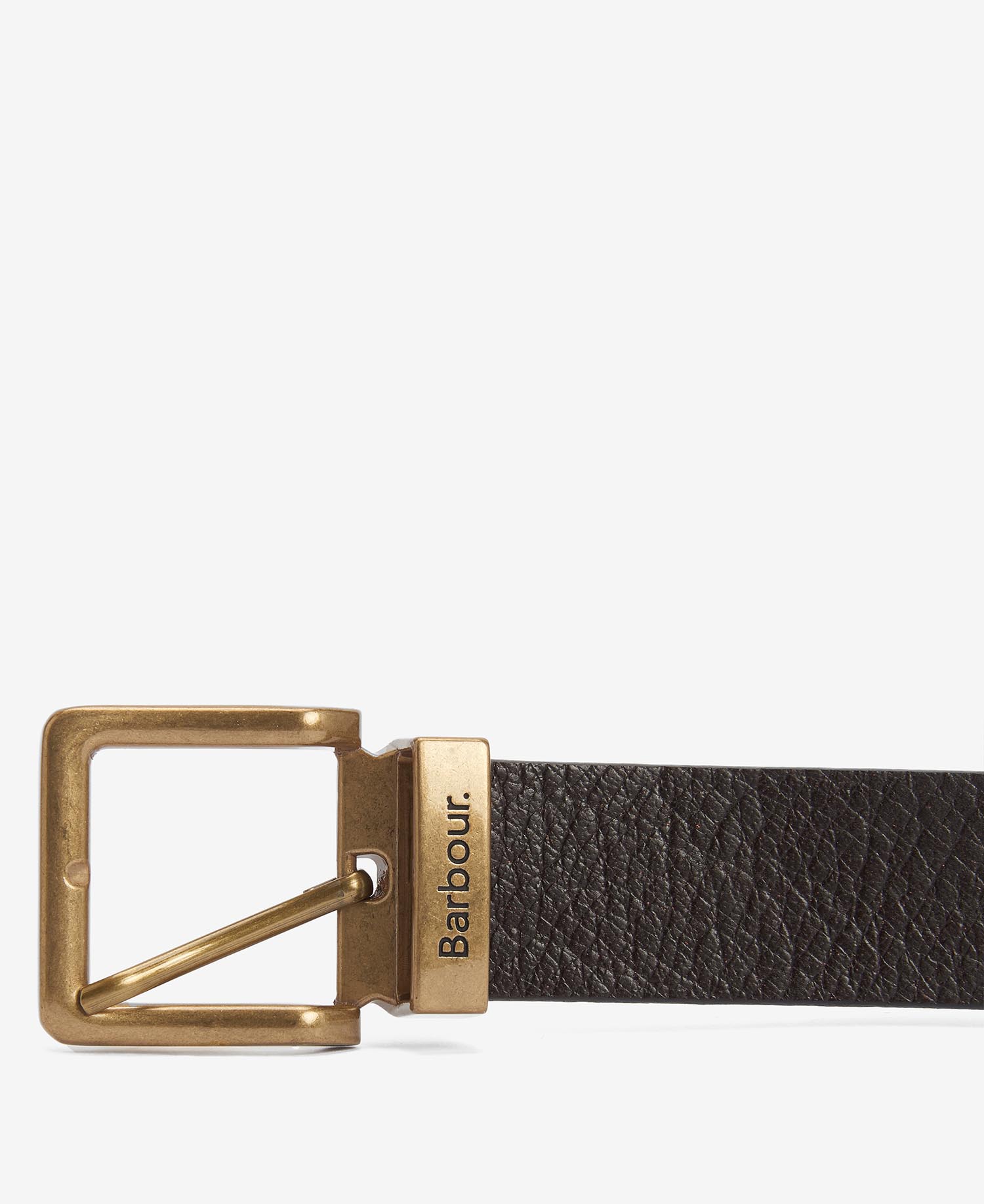 Barbour Dark Brown Blakely Leather Belt #Colour_Dark Brown