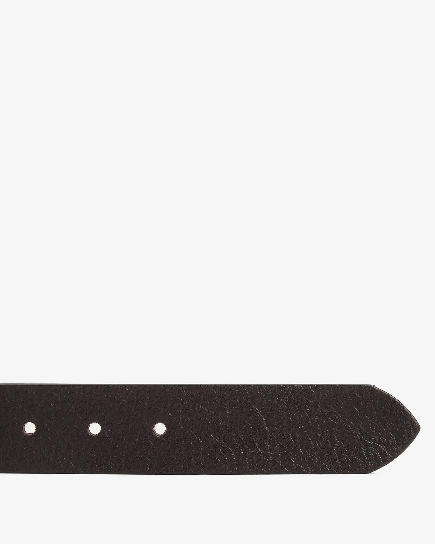 Barbour Dark Brown Blakely Leather Belt #Colour_Dark Brown