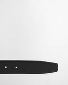 Barbour Black Saffiano Clyde Leather Belt #Colour_Black Saffiano