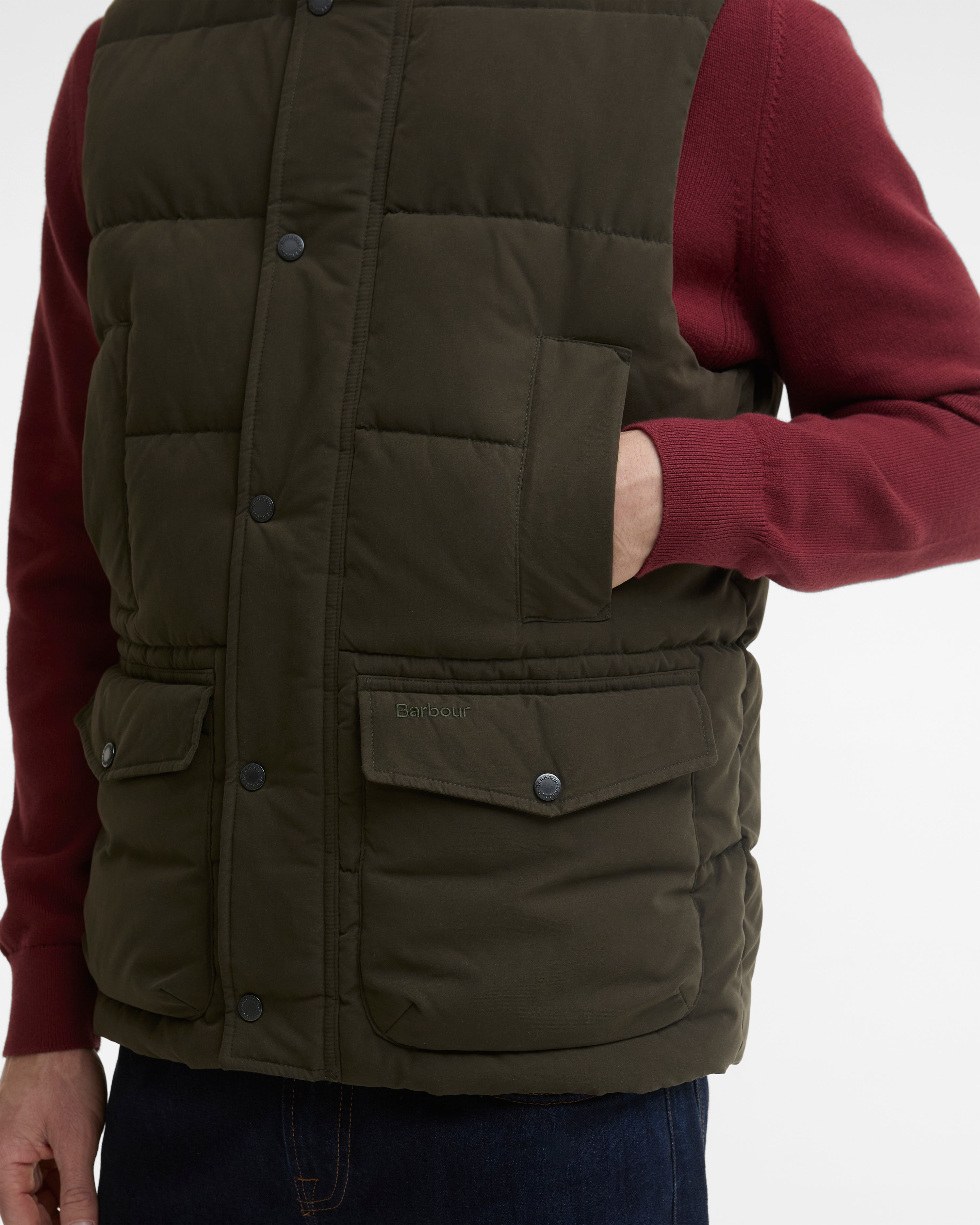 Barbour Lonnen Gilet #Colour_Dark Sage