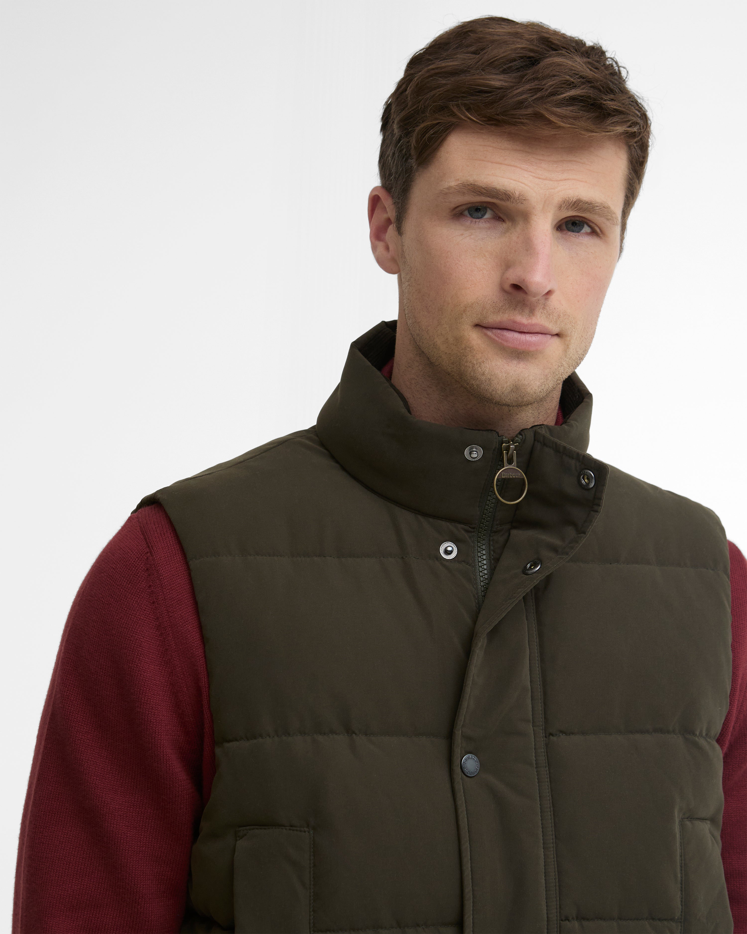 Barbour Lonnen Gilet #Colour_Dark Sage