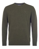 Barbour Essential Lambswool Crew Neck #Colour_Seaweed Green
