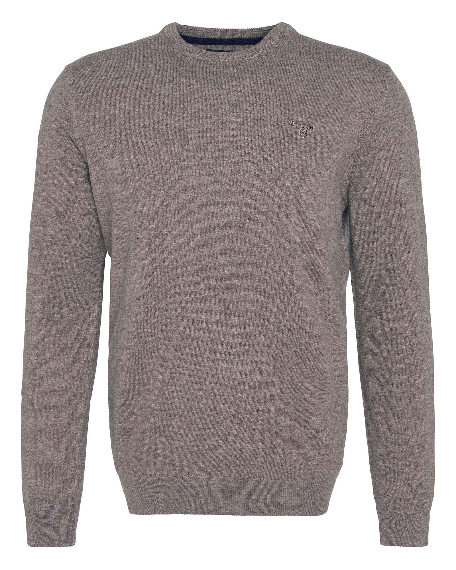 Barbour Essential Lambswool Crew Neck #Colour_Dark Stone