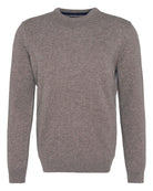 Barbour Essential Lambswool Crew Neck #Colour_Dark Stone