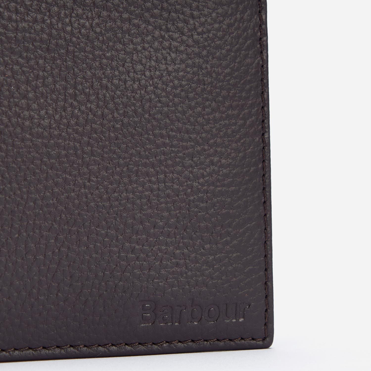 Barbour Dark Brown Barbour Amble Leather Billfold wallet #Colour_Dark Brown