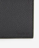Barbour Black Grain Leather Billfold Wallet #Colour_Black