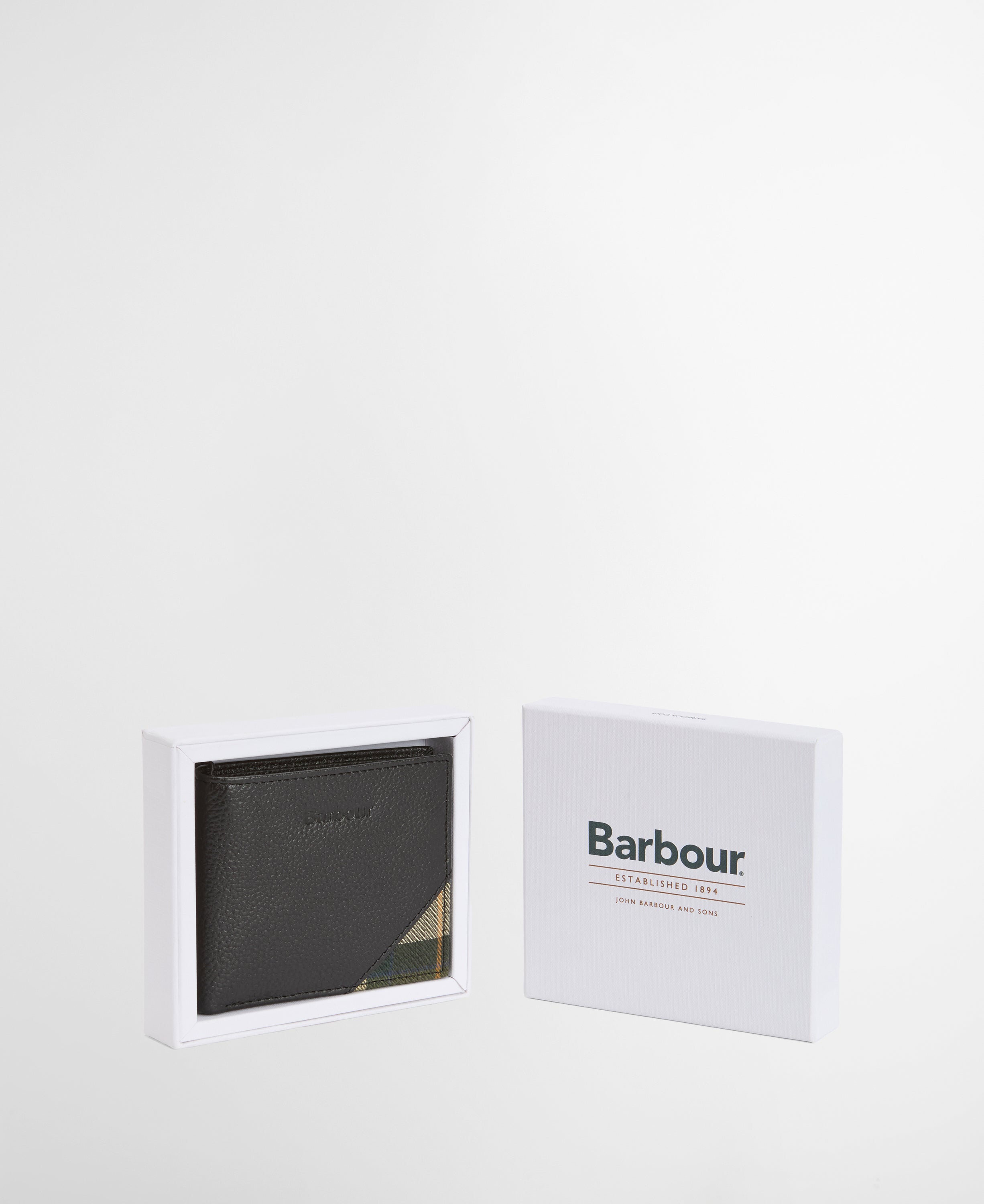 Barbour Black/Ancient Tarbert Leather Wallet #Colour_Black/Ancient