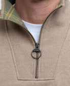 Barbour Stone Marl Nelson Half-Zip Sweatshirt #Colour_Stone Marl