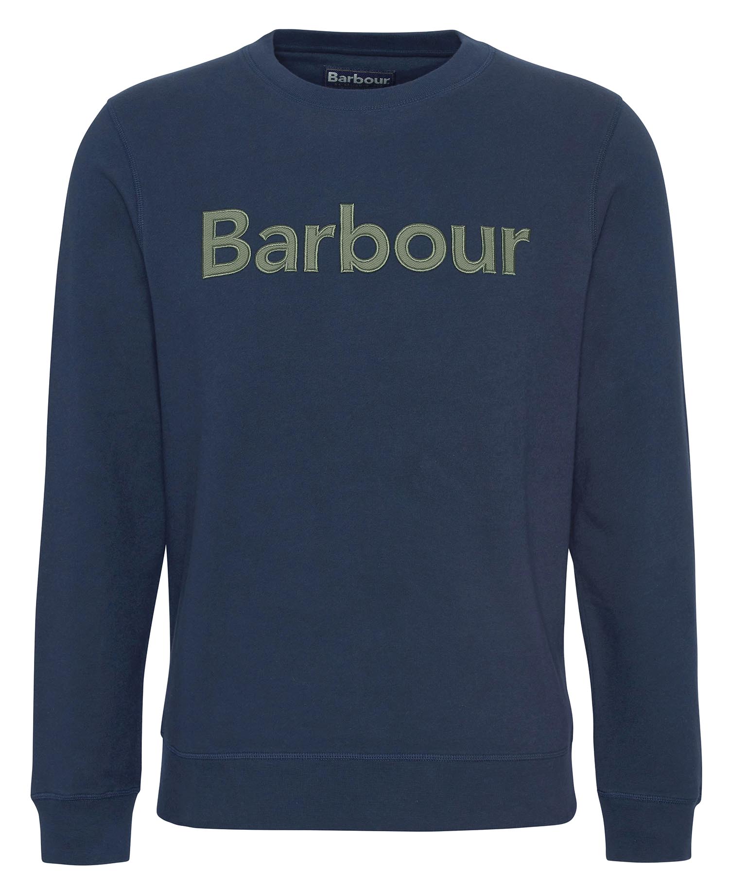 Barbour Navy Pique Applique Crew Sweatshirt #Colour_Navy