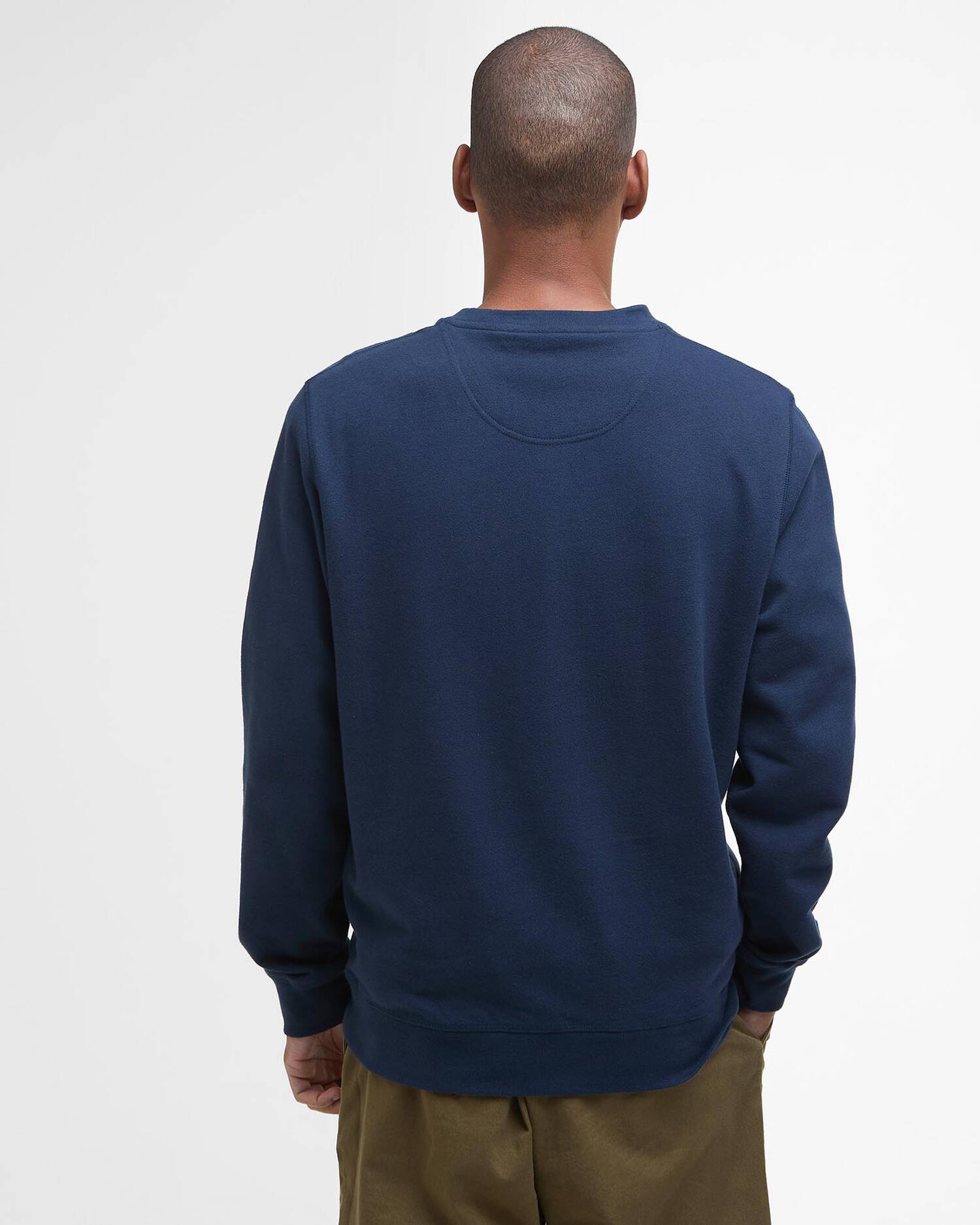 Barbour Navy Pique Applique Crew Sweatshirt #Colour_Navy