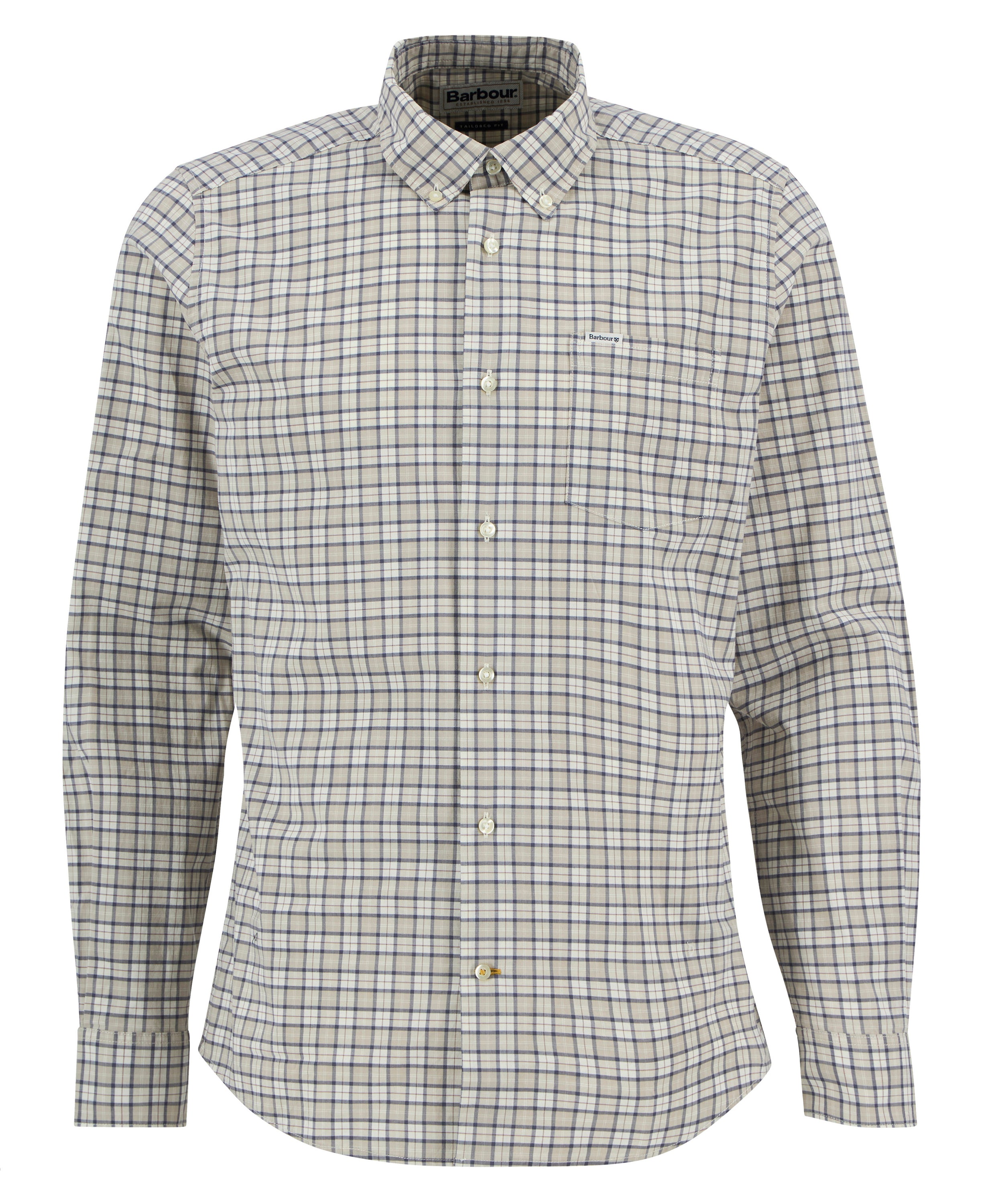 Barbour Oban Mist Tartan Lomond Tailored Tartan Shirt #Colour_Oban Mist Tartan