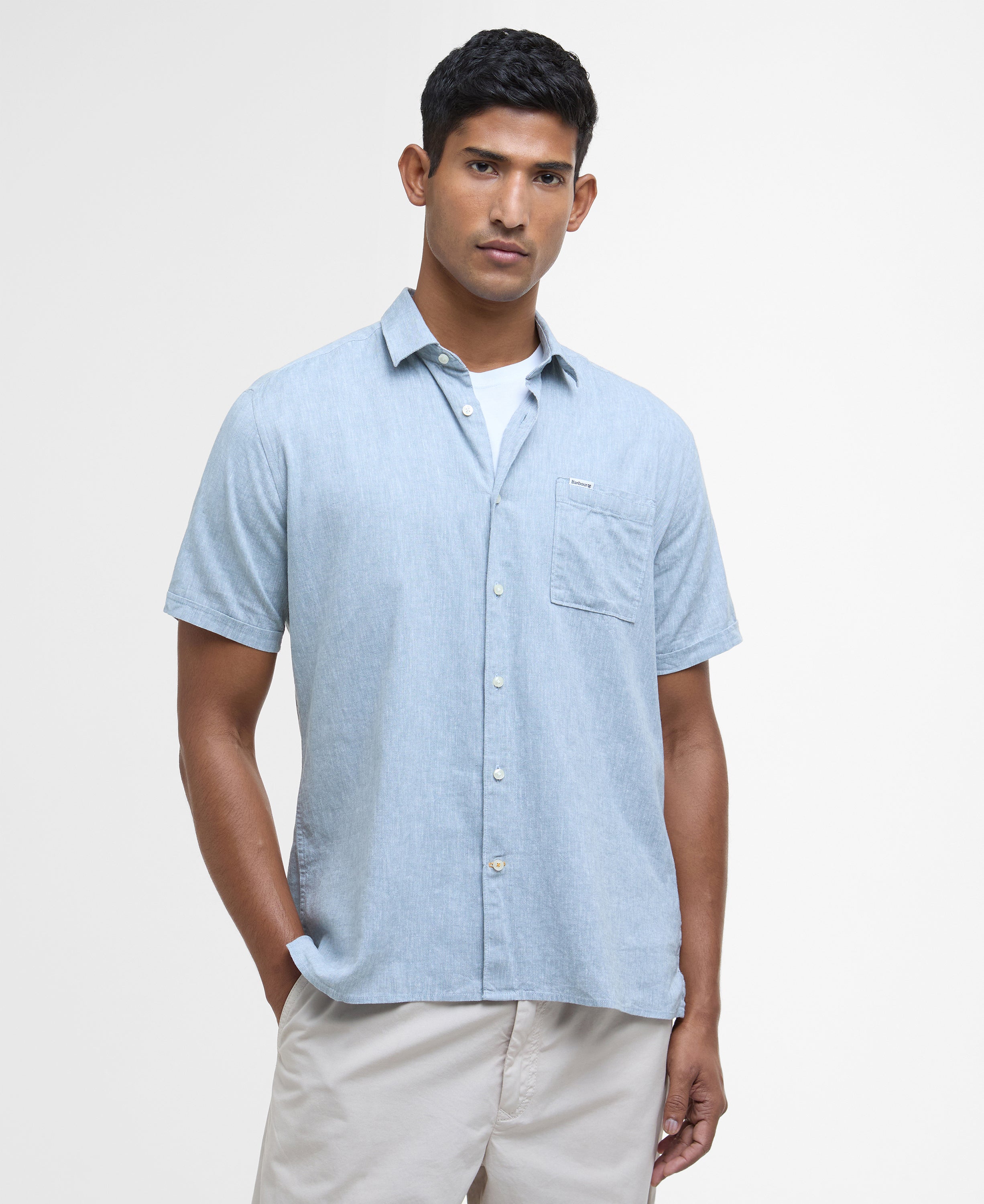 Barbour Lead Nelson SS Summer Fit Shirt #Colour_Lead