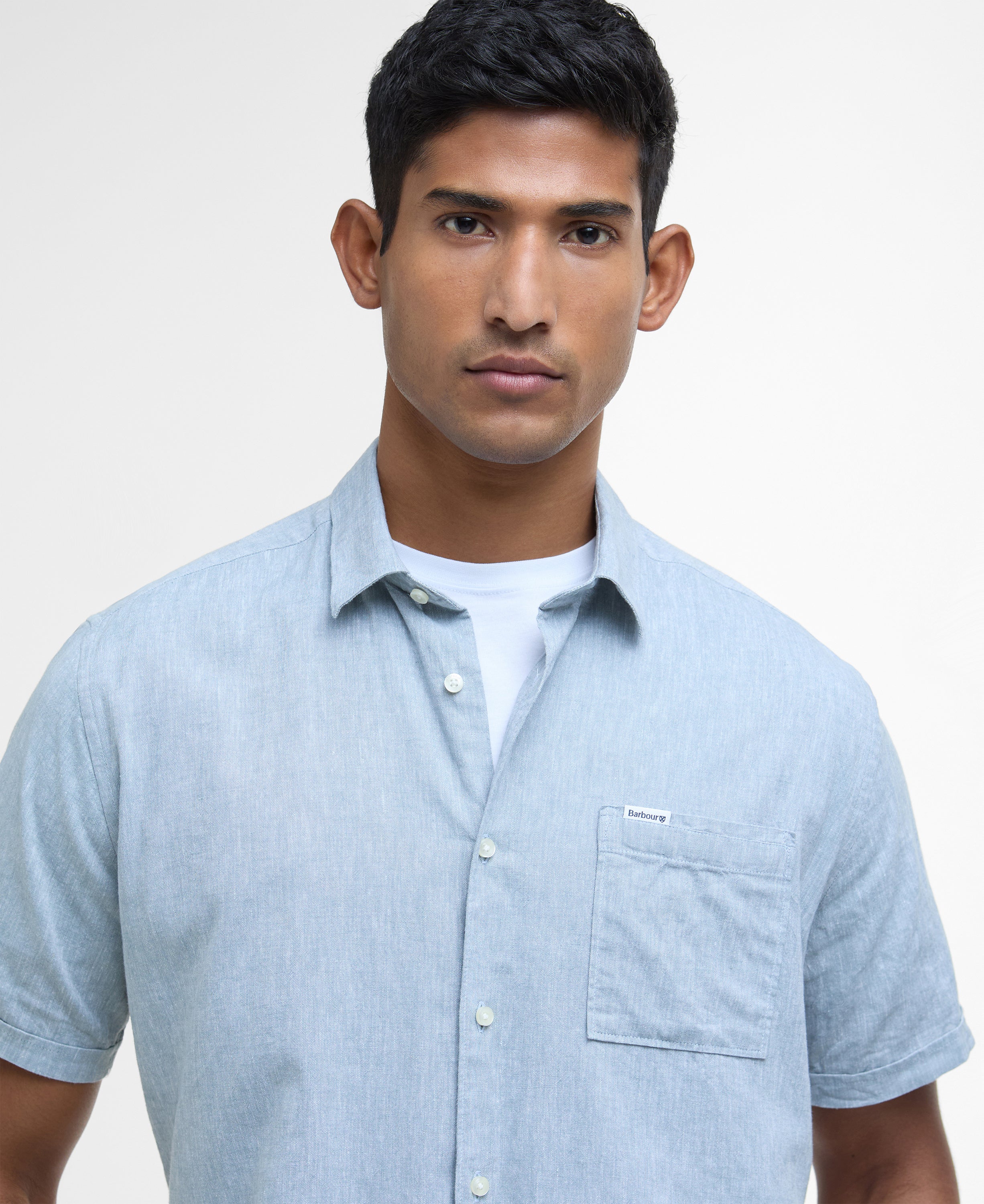 Barbour Lead Nelson SS Summer Fit Shirt #Colour_Lead