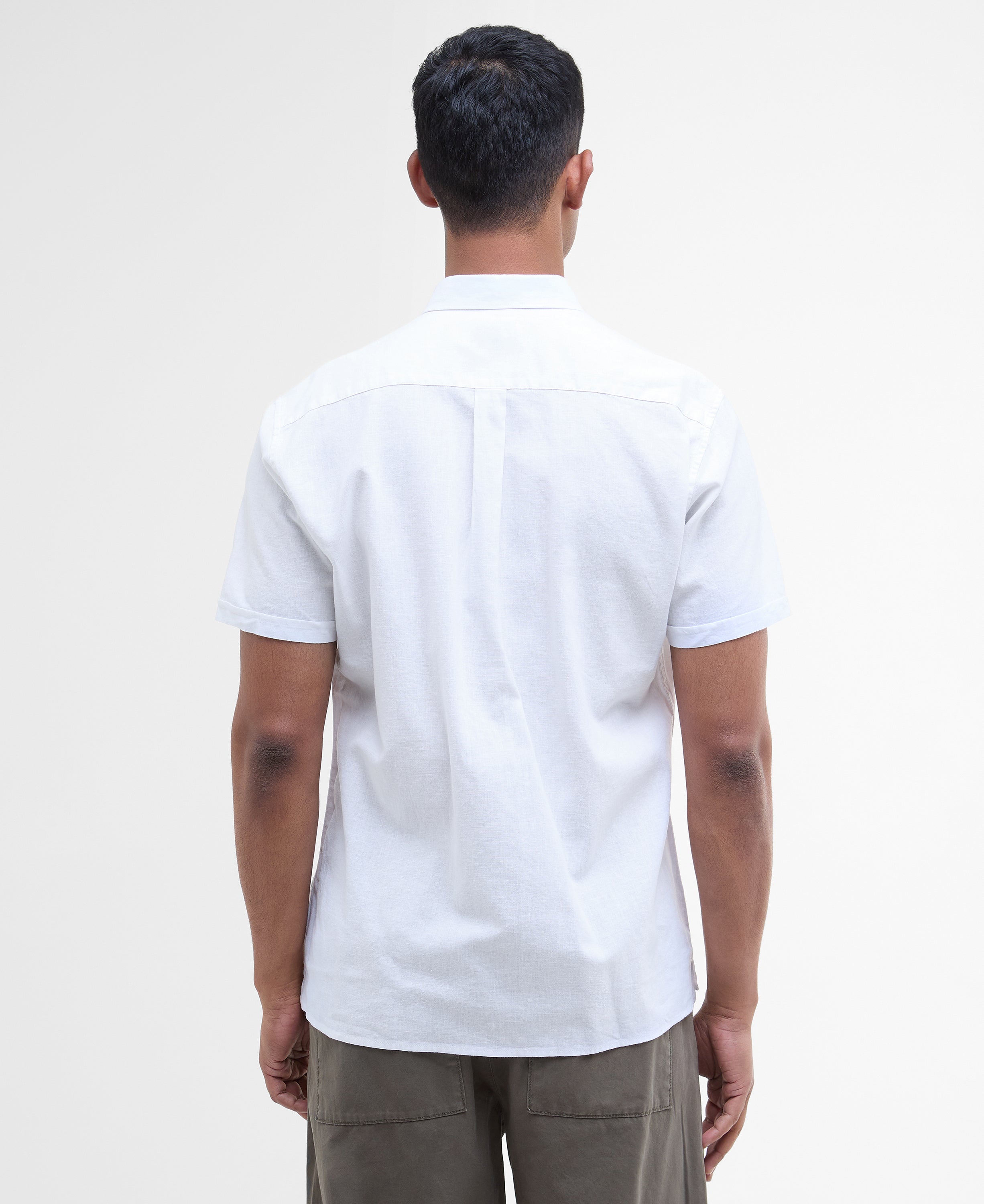 Barbour White Nelson SS Summer Fit Shirt #Colour_White