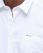 Barbour White Nelson SS Summer Fit Shirt #Colour_White