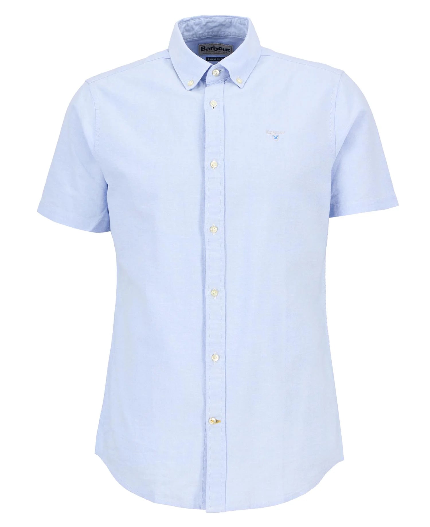 Barbour Sky Blue Striped Oxtown SS Tailored Shirt #Colour_Sky Blue